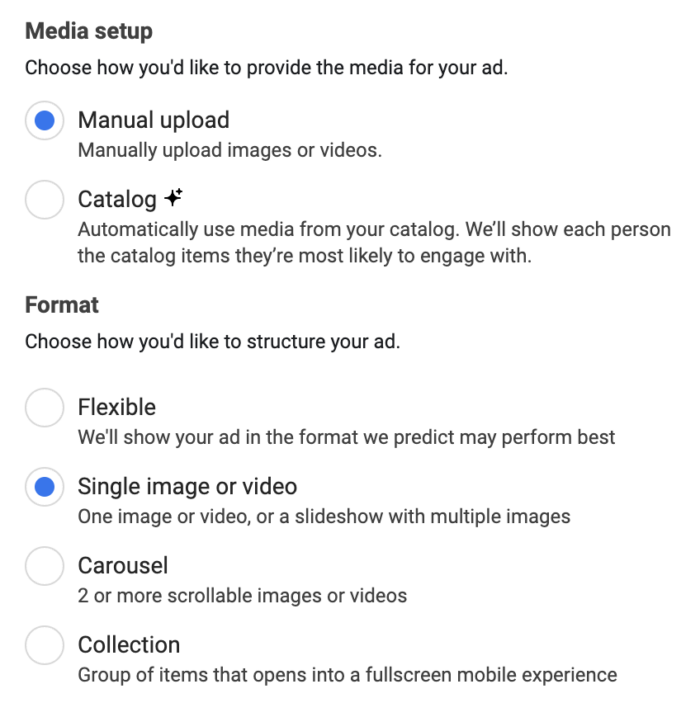Manual Upload Single Image or Video